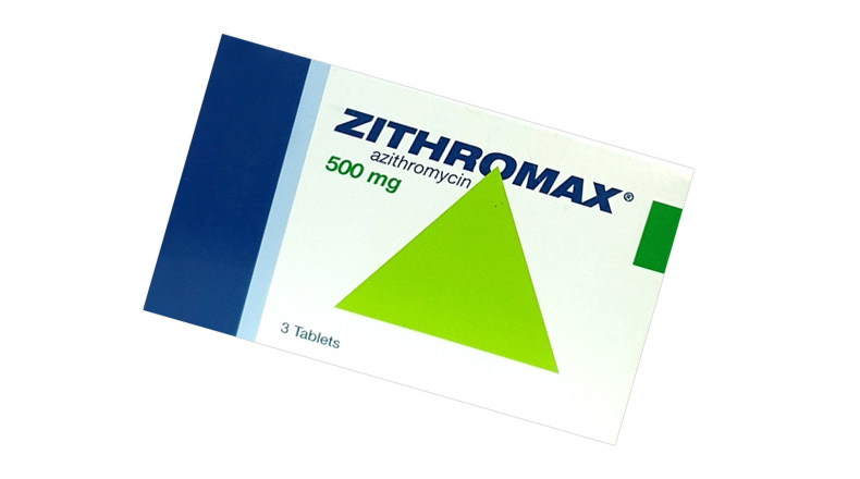 Packaging of Zithromax 500 mg tablets